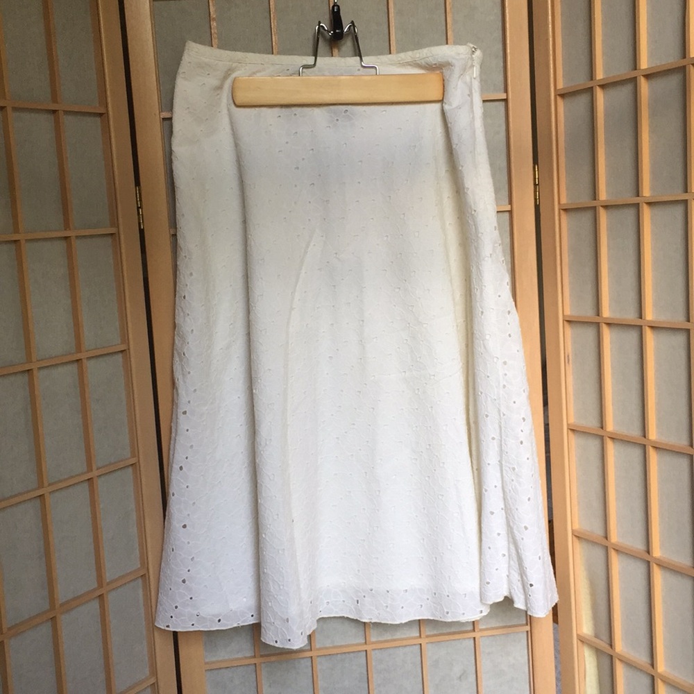 Nine West white 100% cotton skirt - Picture 2 of 6